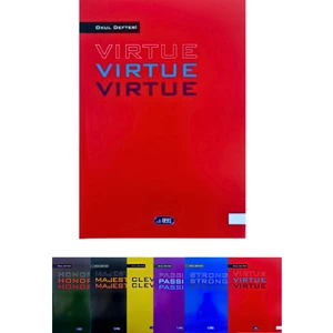 1 Adet A4 Boy 60 Yaprak Kareli Defter Karton Kapak Kenarı Kırmızı Çizgili