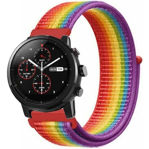 Amazfit Pace 2 Stratos Akıllı Saat Uyumlu Spor Kumaş Desenli Cırt Cırtlı Kordon Kayış