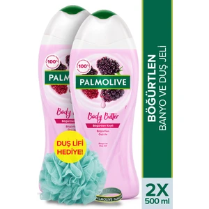 Body Butter Böğürtlen Keyfi Banyo ve Duş Jeli 500 ml x 2 Adet + Duş Lifi