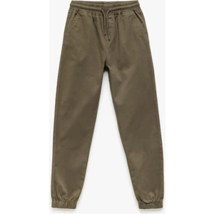 Beli Bağcıklı Cep Detaylı Pamuklu Gabardin Jogger Pantolon