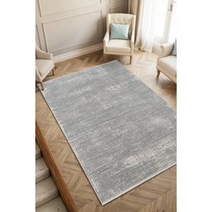 Loya LY008G Gri Halı Modern Desenli Antialerjik Pamuk Taban Salon Halısı Yatak Odası Koridor