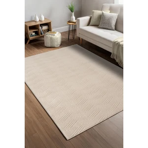 Myra Bej Yıkanabilir Kaymaz Taban Bambu Yumuşak Dokulu Kesme Halı Mutfak Salon Koridor Halısı