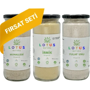 Lotus Natura  Sertifikalı Ek Gıda Seti +6 Ay (Yulaf Unu-Irmik-Muhallebi)
