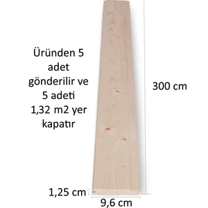 Ahşap Lambri 1,25 cm x 9,6 cm AB Kalite