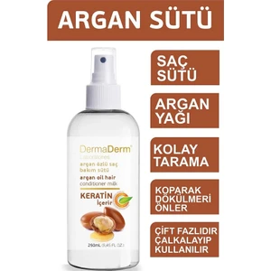 Keratin ve Kolajenli Argan Özlü Saç Bakım Sütü 250 Ml.