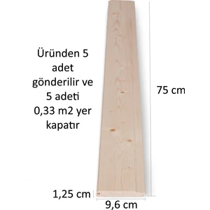 Ahşap Lambri 1,25 cm x 9,6 cm AB Kalite