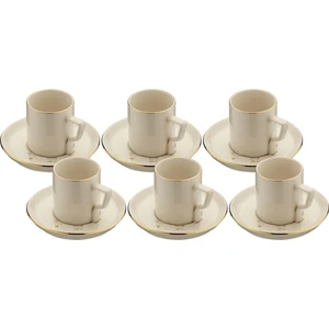 Orta Sade Şekerli Türk Kahvesi Fincan Takımı Gold