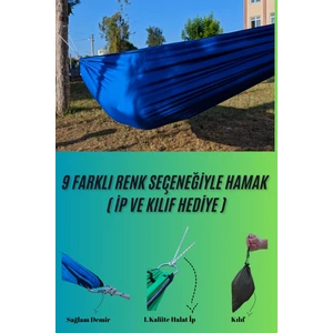 Med Online Kamp Piknik Hamağı Outdoor Su Itici Kumaş Katlanabilir Taşınabilir Kılıflı Bahçe Balkon Salıncak