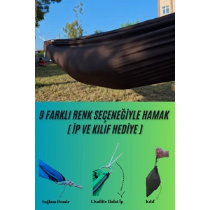 Med Online Kamp Piknik Hamağı Outdoor Su Itici Kumaş Katlanabilir Taşınabilir Kılıflı Bahçe Balkon Salıncak