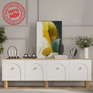 Kayhan Ahşap %100 Mdf Luna Tv Ünitesi 180 cm SAFİR MEŞE (SEPET)