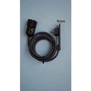 Tekli Uzatma Kablosu – Ultra Ince Fişli (5 Mm) – Siyah – Dar Alanlara Uyumlu – 3 M – Çocuk Korumalı
