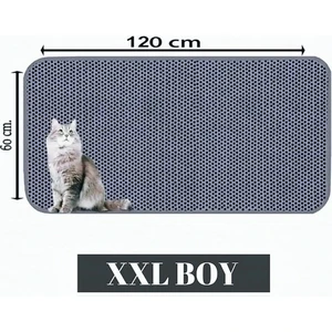 Aktunç Xxl Büyük Boy Elekli Tuvalet Önü Gri Kedi Kumu Paspası 60X120CM