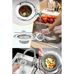 Paslanmaz Çelik Lavabo Süzgeci Evye 7,5 cm