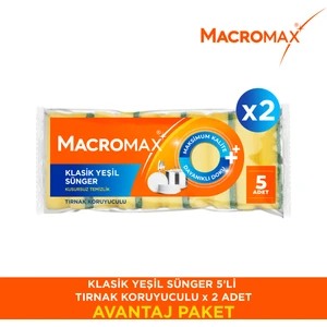 Klasik Yeşil Oluklu Sünger 10'lu Paket