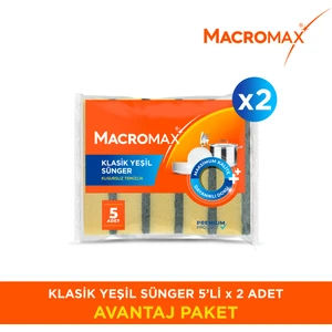  Klasik Yeşil Sünger - 2x5 Avantaj Paket