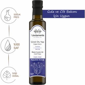 Soğuk Sıkım Çörek Otu Yağı 250 ml Doğal Saf Çörekotu Tohumundan
