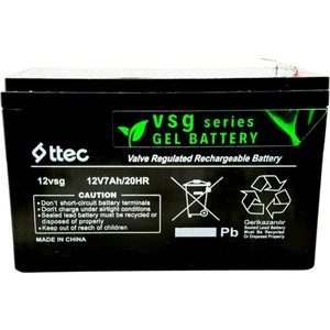 12V 7AH-20HR Bakımsız Jel Akü 2kg Ups Uyumlu