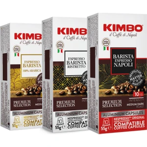Barista + Ristretto + Napoli Nespresso Uyumlu Kapsül Kahve (Alüminyum) (10’lu Kutuda) (3'lü Set)