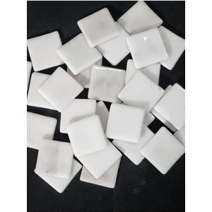 Atölye Öğretmenim Beyaz Cam Mozaik (1 kg 85 Adet Taş)