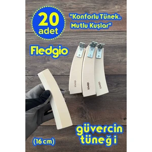 Fledgio 16 cm Ahşap Güvercin Tüneği | 20 Adet | Bekar Tüneği | Ahşap Tünek | Kuş Tüneği | Dinlenme Tüneği