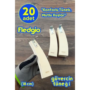 Fledgio 18 cm Ahşap Güvercin Tüneği | 20 Adet | Bekar Tüneği | Ahşap Tünek | Kuş Tüneği | Dinlenme Tüneği
