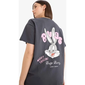 Looney Tunes Oversize Geniş Kalıp Sırt Baskılı Kısa Kollu Tişört E9847AX25AU