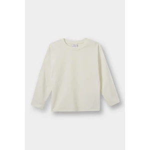 Erkek Bebek Bisiklet Yaka Basic Düz Uzun Kollu Tişört E8354A525AU