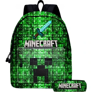 My World Minecraft Ilkokul ve Ortaokul Öğrencilerinin Okul Çantası Kalem Çantası (Yurt Dışından)
