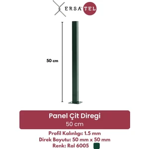 Ersa Tel Panel Çit Direk 50 x 50 - 1.50 mm 50 cm