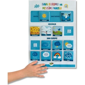 Ilk Takvimim -Hava Durumu&mevsim Panosu Cırt Cırtlı (Türkçe - 2 Pano)