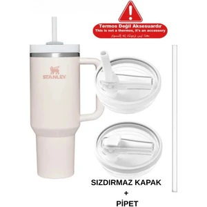 Quencher 40 Oz Uyumlu Pipetli Termos Sızdırmaz Kapak Seti –