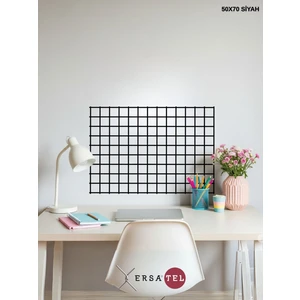Ersa Tel Tel Pano Metal Duvar Panosu Ersapano Classic 50X70 Siyah
