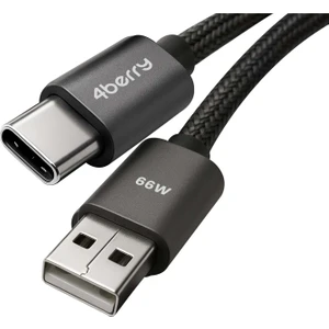 Usb-A To Type-C 66W Örgülü Süper Hızlı Şarj Kablosu ve Veri Kablosu 2 M Sıyah