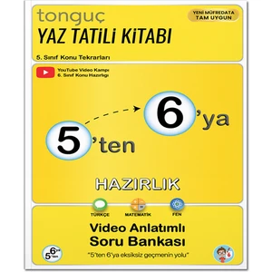 Tonguç Akademi Yaz Tatili Kitabı 5. Sınıf Konu Tekrarı 136 Sayfa LGS İçin İlk Adım