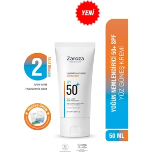 Nemlendirici Etkili Kuru Ciltlere Özel Uva Uvb SPF50 + Güneş Kremi 50 ml (Hyaluronic Acid)