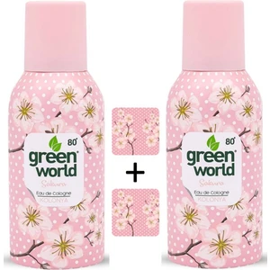Green World 2'li Aerosol Sprey Kolonya (Sakura+Sakura) 80 Derece 150 ml