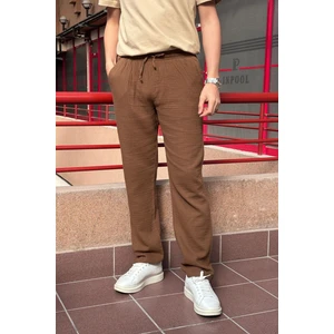 Bel lastikli, bağcıklı, Oversize fit, %100 Pamuklu Müslin dokuma, Yazlık&baharlık Pantolon 295