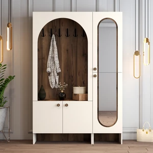 Variant Mobilya Variant Palermo Portmanto Km V109 - Krem / Ceviz