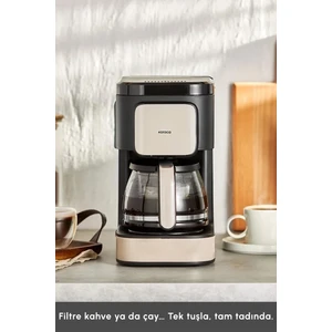 Just Coffee Aroma 2 In 1 Filtre Kahve ve Çay Demleme Makinesi Bej