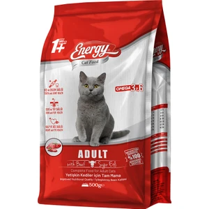 Pet Food Energy Cat Food Energy 500 g Sığır Etli Yetişkin Kedi Maması