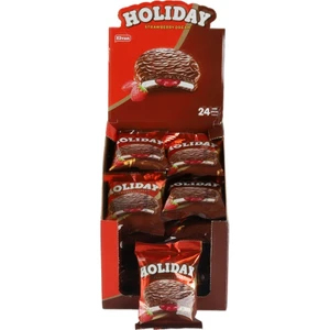 Holiday Çilekli Sandviç Bisküvi 30 Gr. 24 Lü (1 Paket)