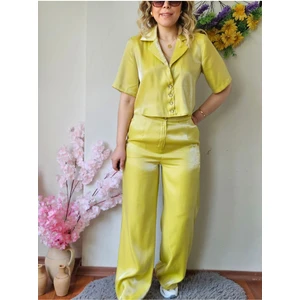 Gamze Alptekin Çizgili Ceket Pantolon Kumaş Takım