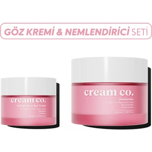 Cream Co. Vegan Su Bazlı Göz Kremi İkili Set 2 Adet 65 ml Parfümsüz ve Alkolsüz