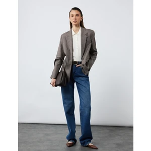 Viskon Karışımlı Kısa Kollu Düğmeli Triko Polo Yaka Kazak