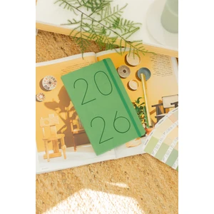 Matt Notebook 2026 Yılı 13X21 cm Günlük Ajanda Yeşil