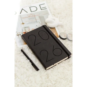 Matt Notebook 2026 Yılı 13X21 cm Günlük Ajanda Siyah