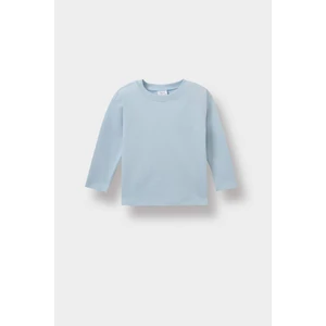 Erkek Bebek Bisiklet Yaka Basic Düz Uzun Kollu Tişört E8354A525AU