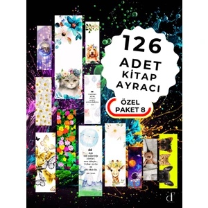 126'LI Kitap Ayracı Seti Çok Renkli 5 cm x 15 cm Ebatlarında - Paket8