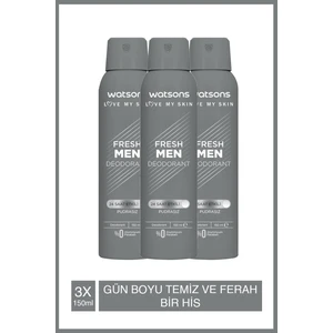 Fresh Men Pudrasız Deodorant Sprey 3x150ml
