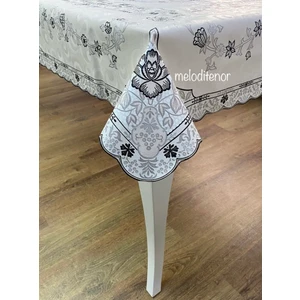 Dora Dokuma Kilim Işleme Goblen Görünümlü Pano Desen Elyaf Astarlı Pvc Muşamba Masa Örtüsü